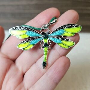 Bejewled Dragonfly Cord Necklace